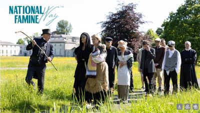 Image of re-enactment of National Famine Way walk